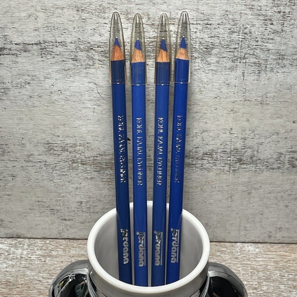 VTG Lot of 4 Jordana Kohl Kajal Eyeliner Pencil .044Oz Matte ELECTRIC BLUE New - Picture 2 of 12
